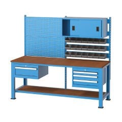 GLS Garaj 3265 Çalışma Tezgahı 4 Çekmeceli Sürgü Dolaplı