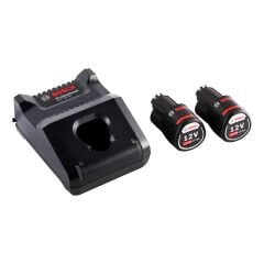 Bosch GAL 12V-40 Şarj Cihazı + 2 X GBA 12V 2.0Ah Yedek Akü-Yedek Batarya