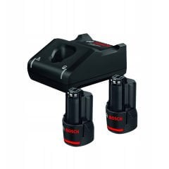 Bosch GAL 12V-40 Şarj Cihazı + 2 X GBA 12V 2.0Ah Yedek Akü-Yedek Batarya