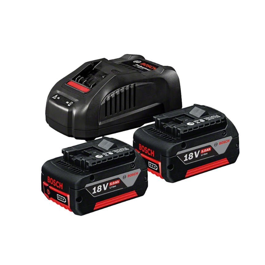 Bosch GAL 1880 CV Şarj Cihazı + 2 X GBA 18V 5.0AH Yedek Akü-Yedek Batarya
