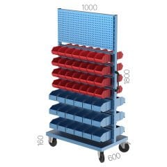 GLS Garaj 4525 Askı Panolu Tekerlekli Çift Yönlü Avadanlık Standı