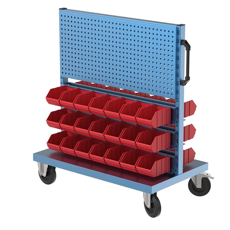 GLS Garaj 4540 Askı Panolu Tekerlekli Çift Yönlü Avadanlık Standı