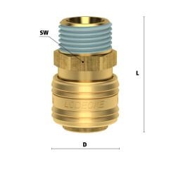 Lüdecke ES12AB Stoper Kaplin Hava Hortum 1/2''