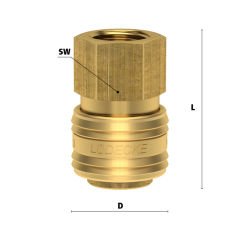 Lüdecke ES12I Stoper Kaplin Hava Hortum 1/2''