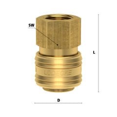Lüdecke ES12I Stoper Kaplin Hava Hortum 1/2''