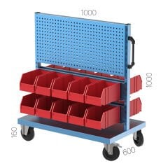 GLS Garaj 4505 Askı Panolu Çift Yönlü Avadanlık Standı