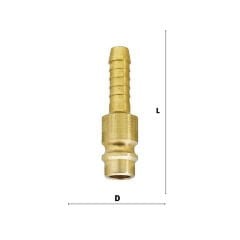 Lüdecke ES13S Stoper Kaplin Hava Hortum Ucu 13 mm