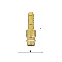 Lüdecke ES13S Stoper Kaplin Hava Hortum Ucu 13 mm