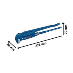 Bosch 1600A02W3V Köşe Boru Anahtarı 90° 420 mm