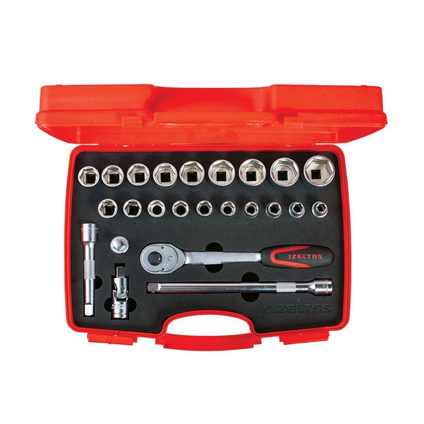 İzeltaş 1113 00 2024 Altı Köşe Lokma Anahtar Takımı 1/2'' 24 Parça