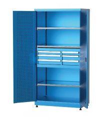 GLS Garaj 6110 Endüstriyel Dolap 6 Çekmeceli Ayarlanabilir 3 Raflı Kapılı