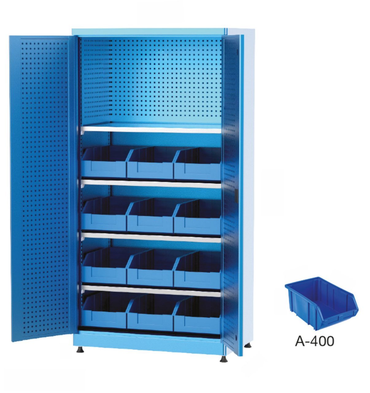 GLS Garaj 6920 Endüstriyel Dolap Askı Panolu 12 Kasalı Dolap