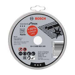 Bosch Standard İnox Kesme Taşı Rapido 115x1,0 mm 10 Adet