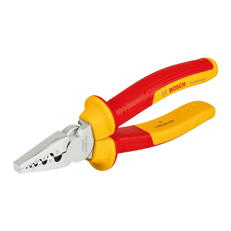 Bosch 1600A02NE6 VDE Yüksük Sıkma Pensesi 180 mm