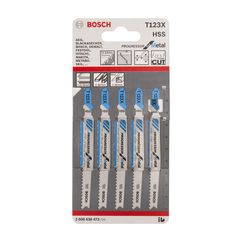 Bosch T 123 X Progressor For Metal Dekupaj Testeresi Bıçağı Metal İçin 5'li