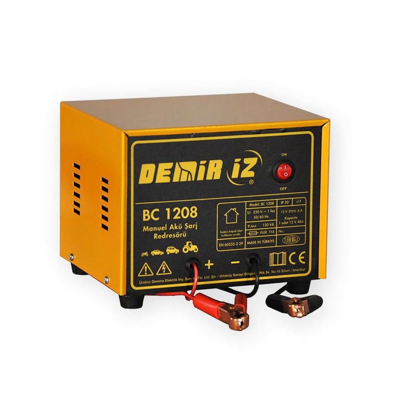 Demiriz BC 1208 Manuel Akü Şarj Redresörü 8 Amper