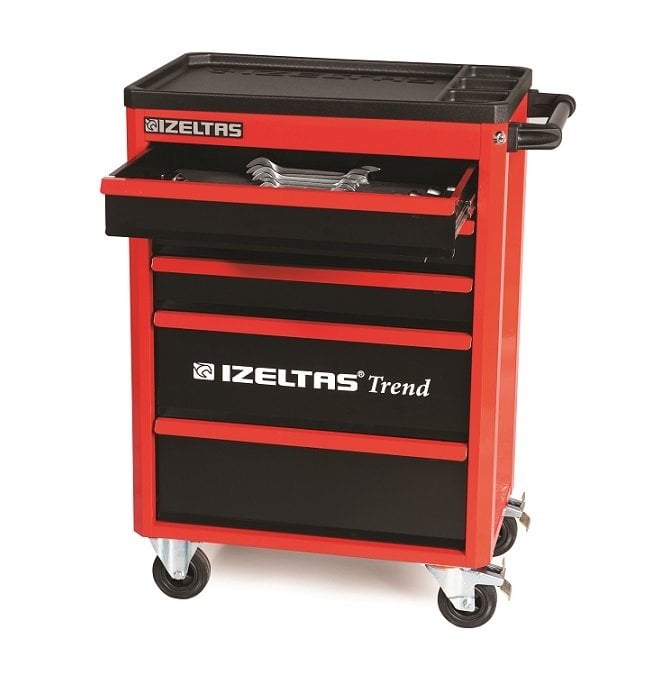 İzeltaş 8244 00 5096 Trend Dolu Takım Dolabı 93 Parça 5 Çekmeceli