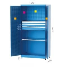 GLS Garaj 6180 Endüstriyel Dolap İçi Askı Saclı 3 Çekmeceli