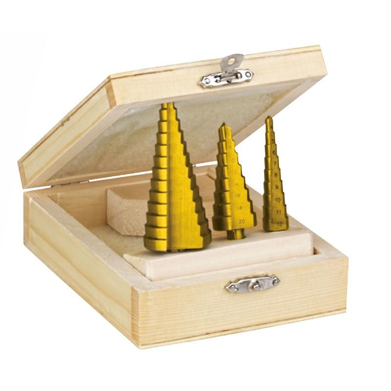 Proter P3PS680 Kademeli Matkap Ucu Sac Delme 3'lü Set Titan