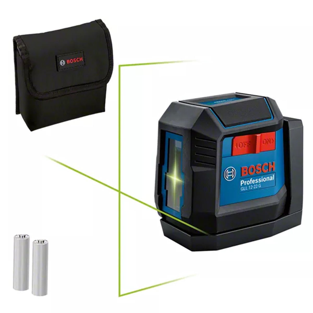 Bosch GLL 12-22 G Yeşil Işık Çapraz Çizgi Hizalama Lazeri