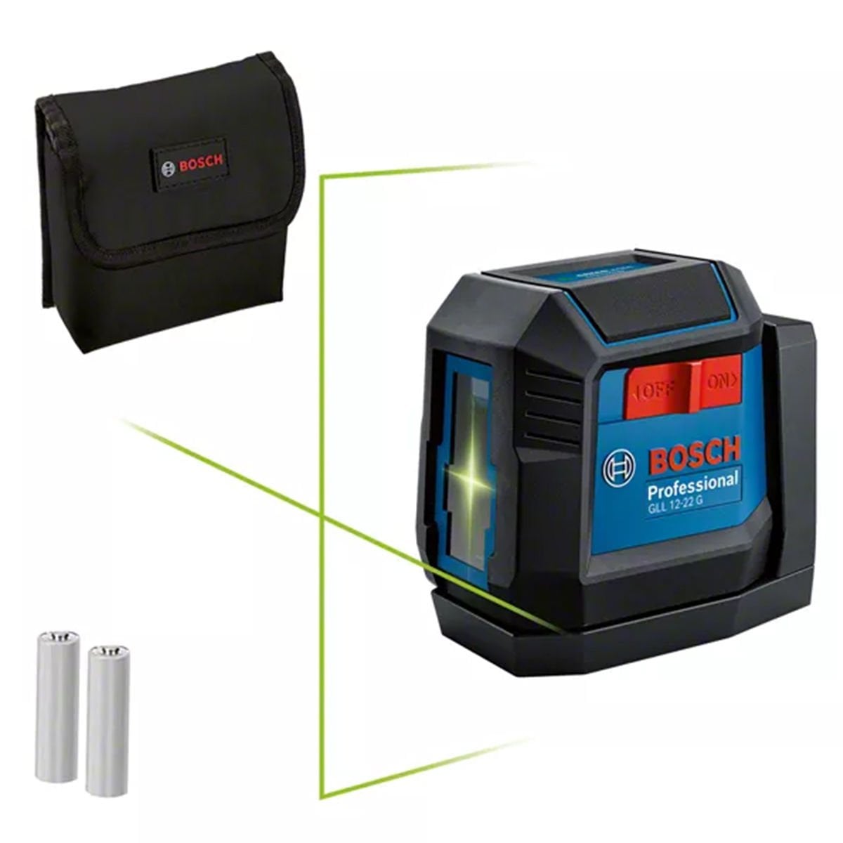 Bosch GLL 12-22 G Yeşil Işık Çapraz Çizgi Hizalama Lazeri