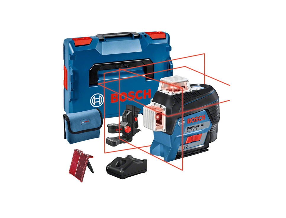 Bosch GLL 3-80 C + BM1 + 12V Akü Professional Çizgi Lazer