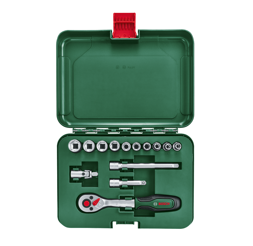 Bosch 1600A02BY0 Cırcırlı Lokma Anahtar Seti 1/4'' 14 Parça