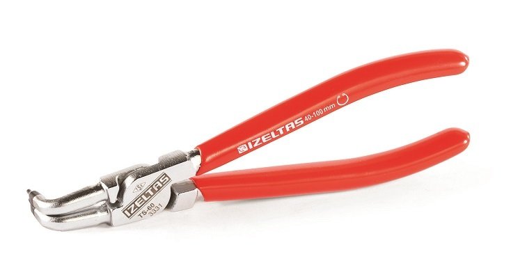 İzeltaş 3331 12 0210 İç Segman Pensesi Yaysız Eğri 210 Mm