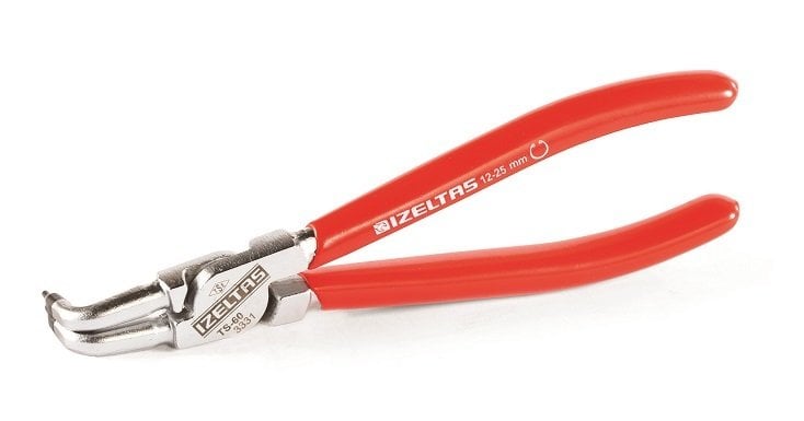 İzeltaş 3331 12 0130 İç Segman Pensesi Yaysız Eğri 130 Mm