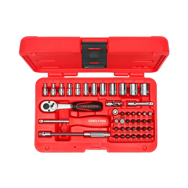 İzeltaş 14000 00 5133 1/4'' Altı Köşe Lokma Anahtar ve Bits Set 45 Parça