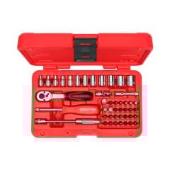 İzeltaş 14000 00 5133 1/4'' Altı Köşe Lokma Anahtar ve Bits Set 45 Parça