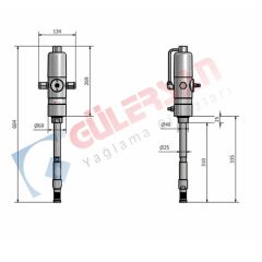 Gülersan 2110 Havalı Gres Pompası 10 Kg