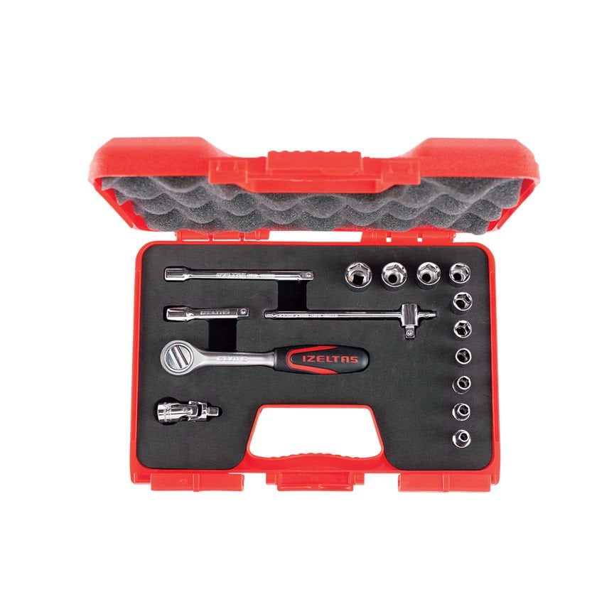 İzeltaş 1107006015 Karbüratör Lokma Anahtar Takımı 1/4'' 15 Parça