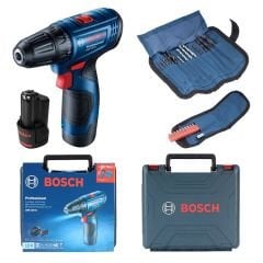 Bosch GSR 120-LI Çift Akülü Delme Vidalama 12V 23 Parça Setli