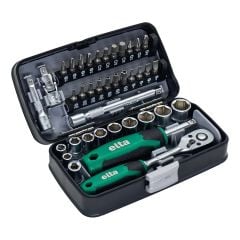 Elta 14000 005078 Cırcırlı Lokma Anahtar ve Bits Set 1/4'' 38 Parça