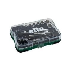 Elta 14000 005079 Cırcırlı Lokma Anahtar ve Bits Set 1/4'' 23 Parça