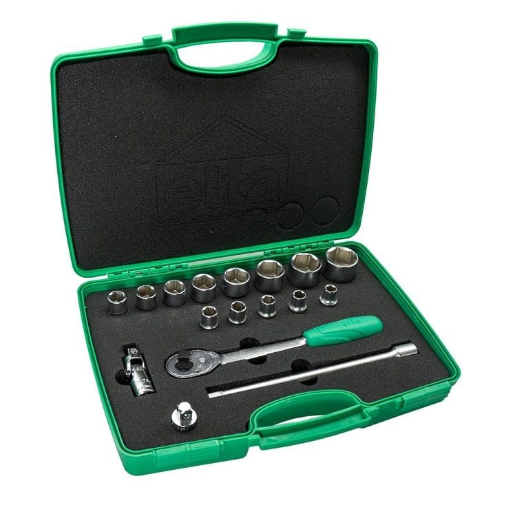 Elta 1115 00 2017 Altı Köşe Lokma Anahtar Takımı  1/2'' 17 Parça