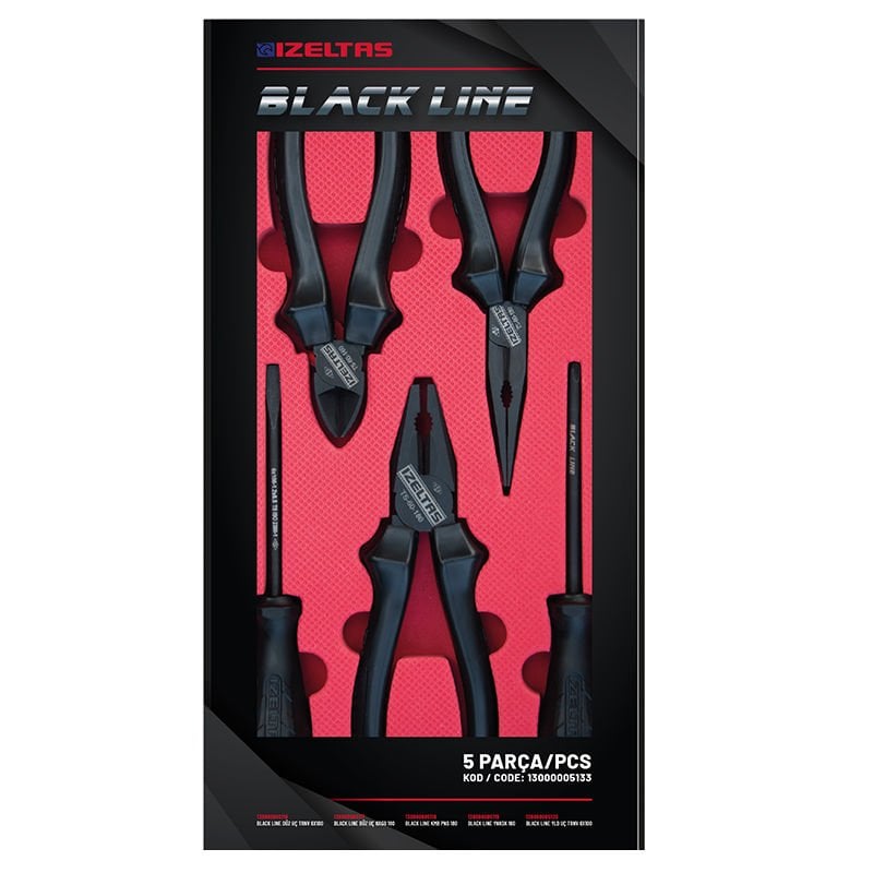 İzeltaş 13000 00 5133 Black Line El Aleti Seti 5 Parça
