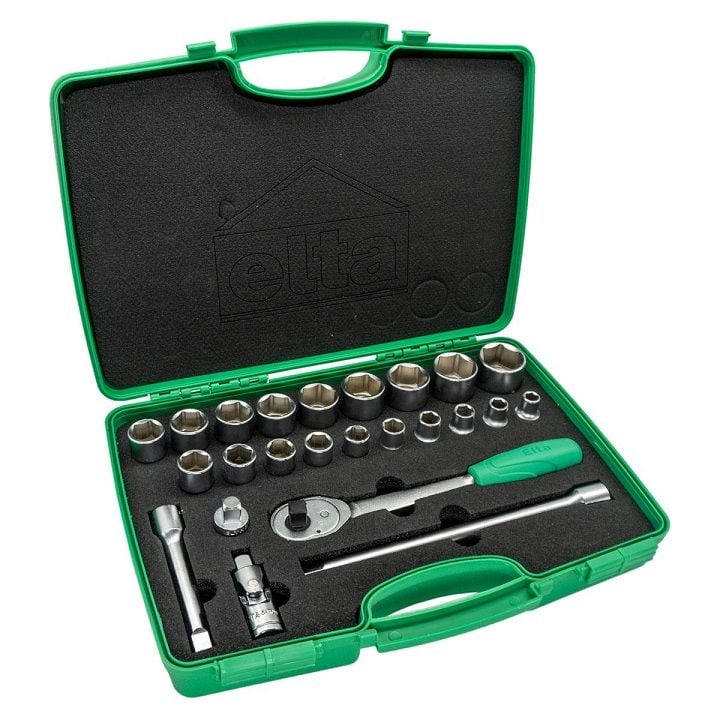 Elta 1115 00 2024 Altı Köşe Lokma Anahtar Takımı 1/2'' 24 Parça