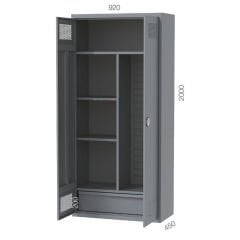 GLS Garaj 7680 Silah Dolabı 3 Sabit Raflı 1 Silah Panolu 1 Çekmeceli