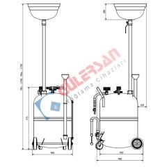 Gülersan 6150 Havalı Yağ Emme Çekme Pompası 80 Lt