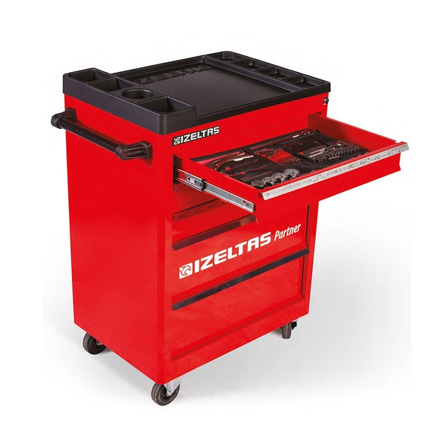 İzeltaş 8235 00 6121 Partner Takım Dolabı İçi Dolu 5 Çekmece 118 Parça