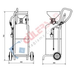 Gülersan 4620 Havalı Yağ Dağıtıcısı 24 Lt
