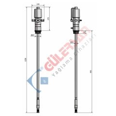 Gülersan 2400 Havalı Gres Pompası Varil Tipi