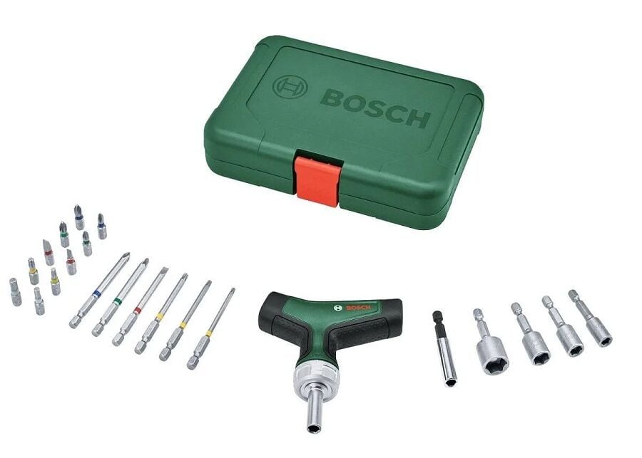 Bosch 1600A02Z9T  T Tipi Cırcırlı Tornavida Seti 22 Parça