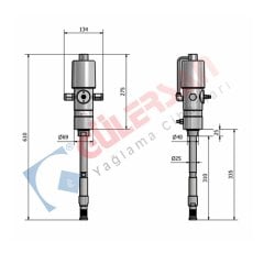 Gülersan 2210 Havalı Gres Pompası 10 Kg