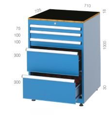 GLS Garaj 2570 CNC Takım Dolabı 5 Çekmeceli