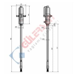 Gülersan 2150 Havalı Gres Pompası 50 Kg