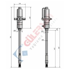 Gülersan 2130 Havalı Gres Pompası 30 Kg